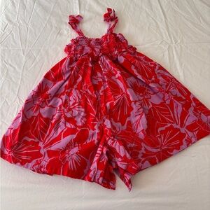 GAP Red and Pink Tropical Romper